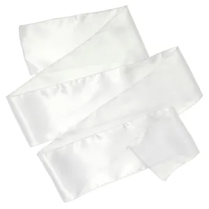 12 Pack Silver Chair Sashes for Wedding Reception, Baby Shower, Birthday Party (7 x 108 In)