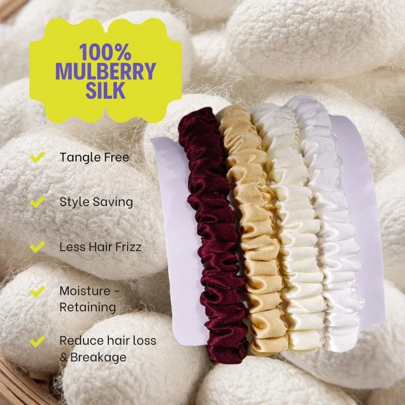 4 Pack Mini Silk Hair Ties - Joven - dropshipping