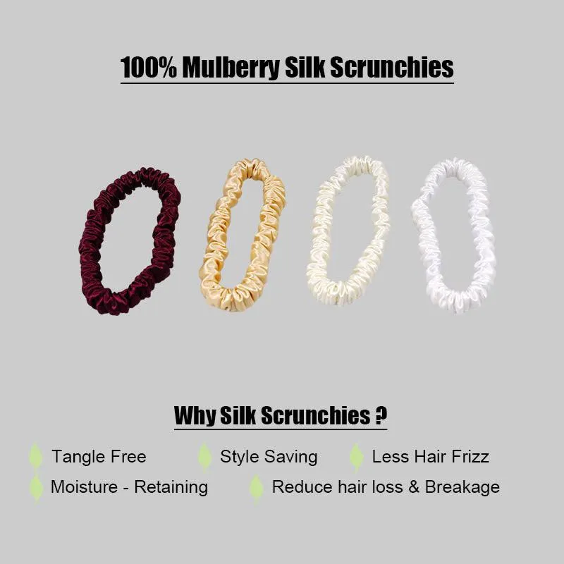 4 Pack Mini Silk Hair Ties - Joven - dropshipping