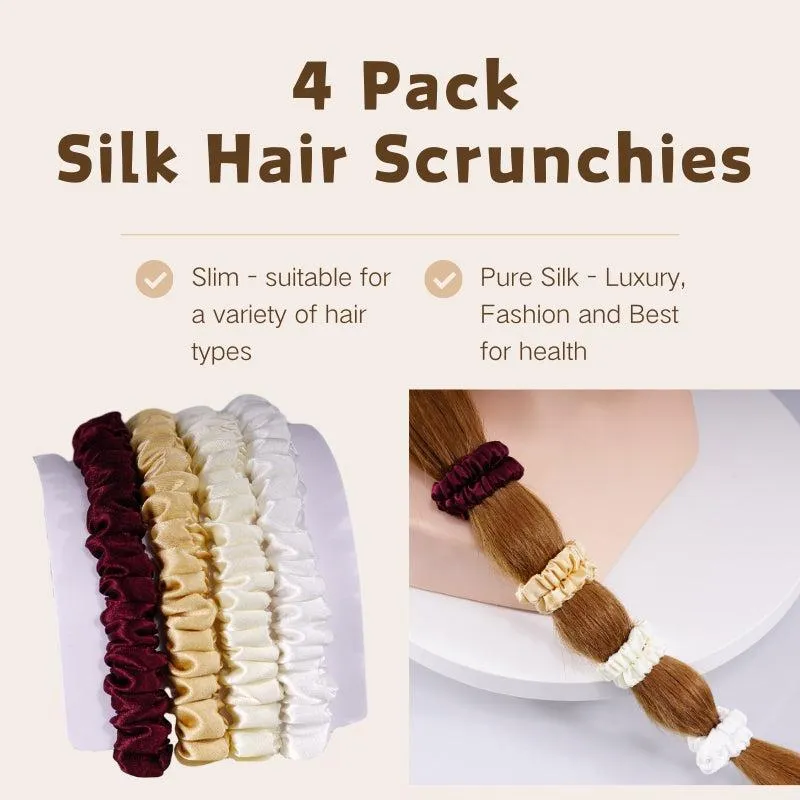 4 Pack Mini Silk Hair Ties - Joven - dropshipping