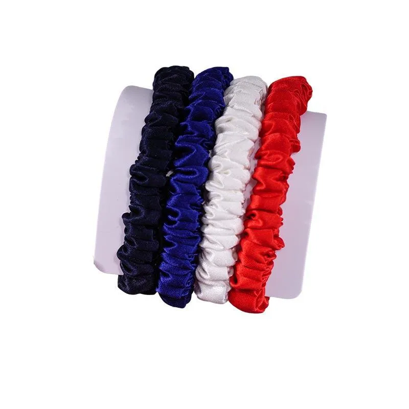 4 Pack Mini Silk Hair Ties - Vividly - dropshipping