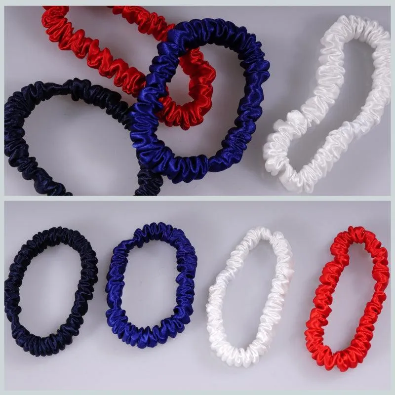 4 Pack Mini Silk Hair Ties - Vividly - dropshipping