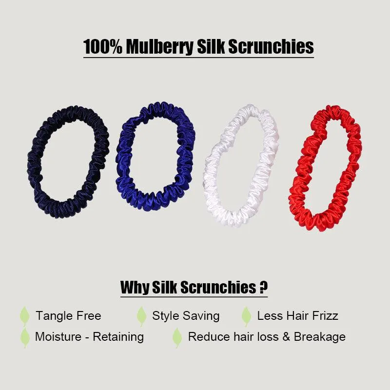 4 Pack Mini Silk Hair Ties - Vividly - dropshipping