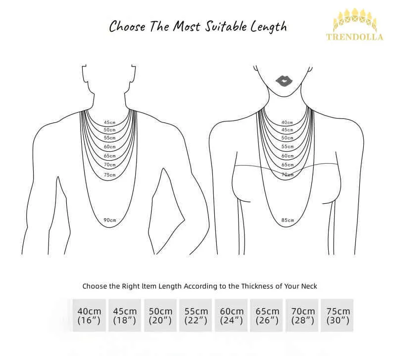 925 Silver White Gold Plated Chain Necklace
