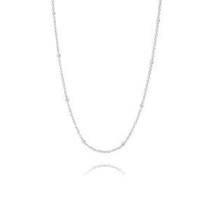 925 Silver White Gold Plated Chain Necklace