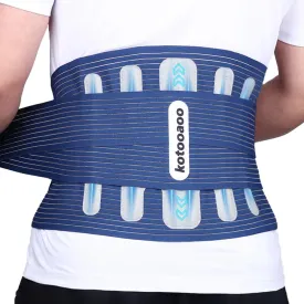 Adjustable Back Brace for Lower Back Pain Relief - Lower Back Support Belt for Men & Women with 6 Soft Plastic PP Strips Support and Extra Lumbar Pad Designed, Herniated Disc & Sciatica Recovery (L)