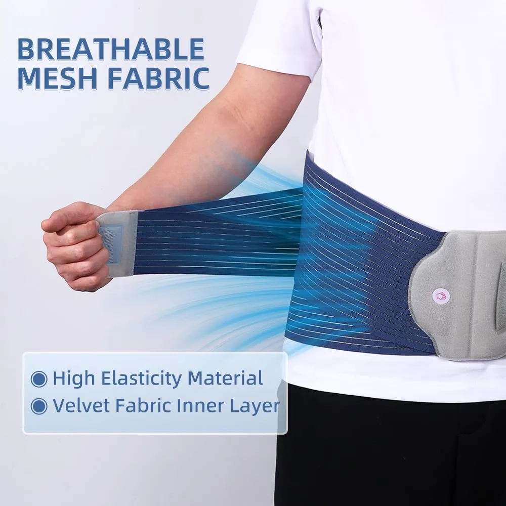 Adjustable Back Brace for Lower Back Pain Relief - Lower Back Support Belt for Men & Women with 6 Soft Plastic PP Strips Support and Extra Lumbar Pad Designed, Herniated Disc & Sciatica Recovery (L)