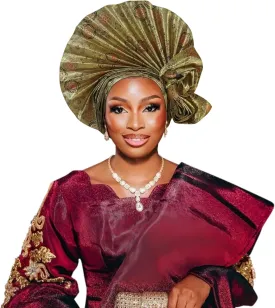 Auto Gele African Head Tie of Nigeria ASO Oke Headwraps Hat Turban Wedding Party Handmade Elegant Hair Wear Cap for Women