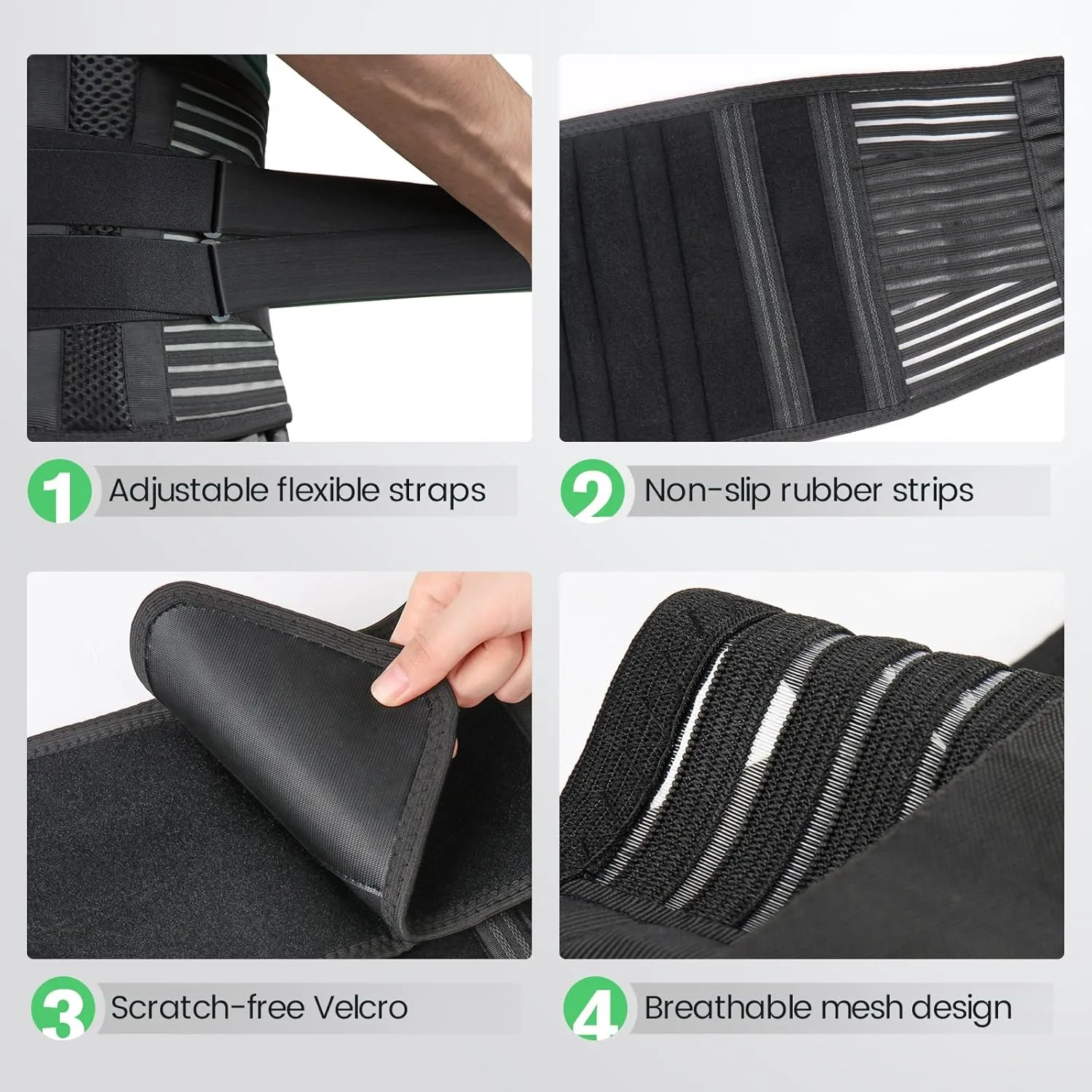 Back Brace for Women Men - Lower Back Pain Relief Back Support Belt with 3D Lumbar Pad Breathable Lumbar Support Brace for Scoliosis Herniated Disc Sciatica, Size S (Waist: 24.8"-32.3")