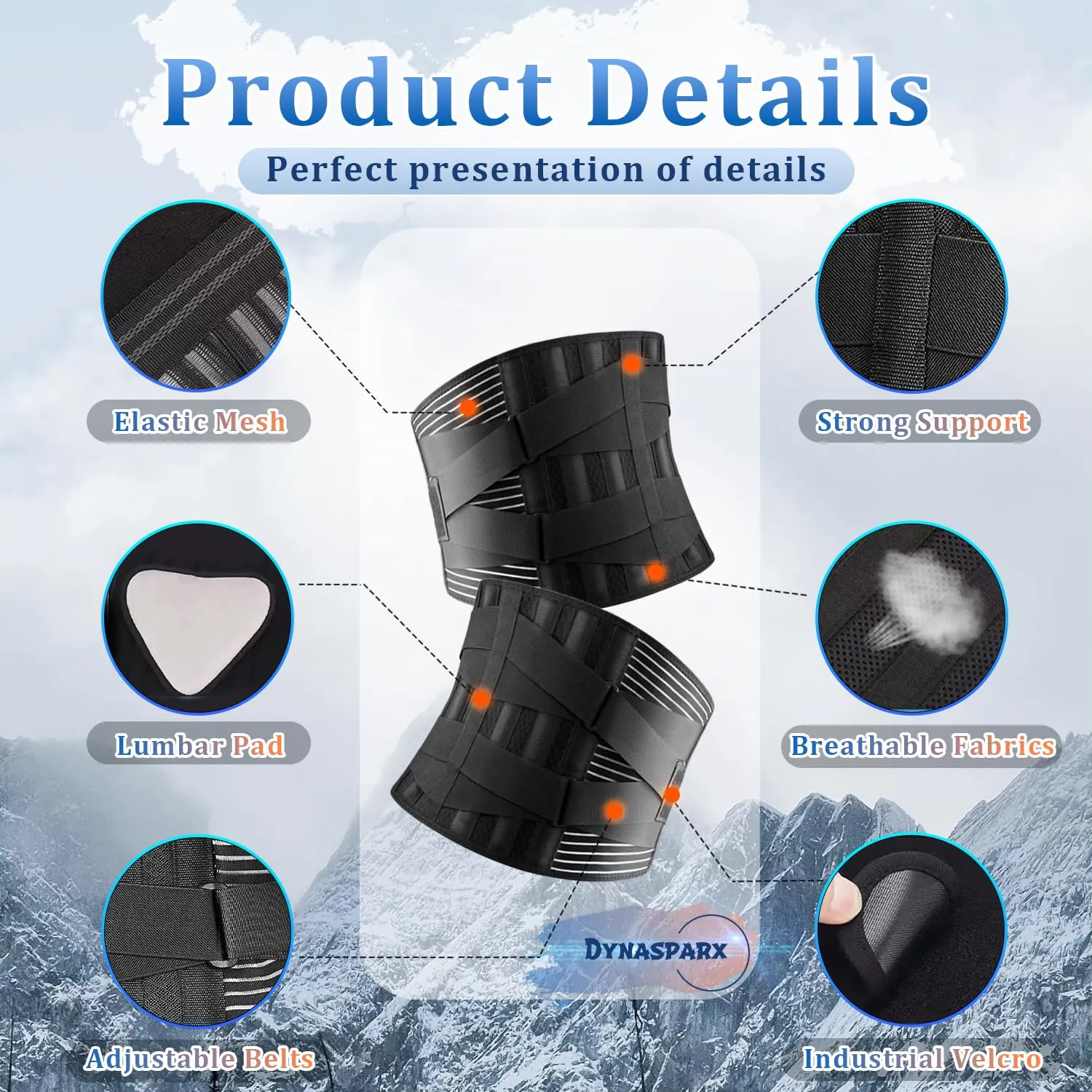 Back Braces for Lower Back Pain Relief with 7 Stays, Breathable Back Support Belt for Men/Women for work,Anti-skid lumbar support belt with 16-hole Mesh for sciatica(S)