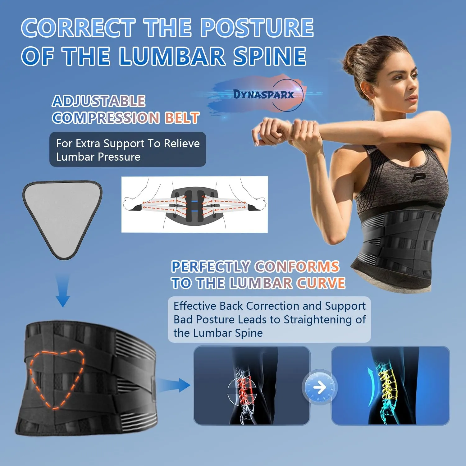 Back Braces for Lower Back Pain Relief with 7 Stays, Breathable Back Support Belt for Men/Women for work,Anti-skid lumbar support belt with 16-hole Mesh for sciatica(S)