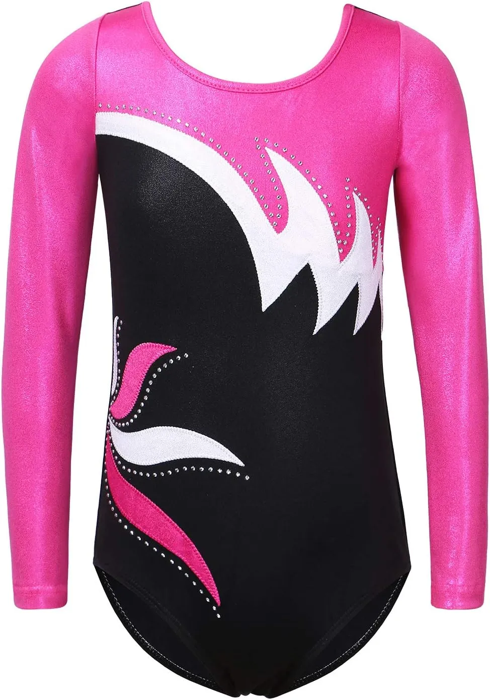 BAOHULU Girls Gymnastics Leotard Shiny Embroidery Dance Kids Children Athletic Activewear