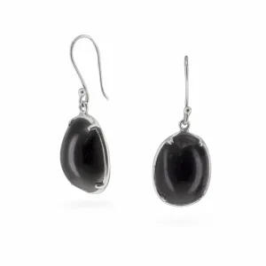 Black Obsidian Drop Earrings