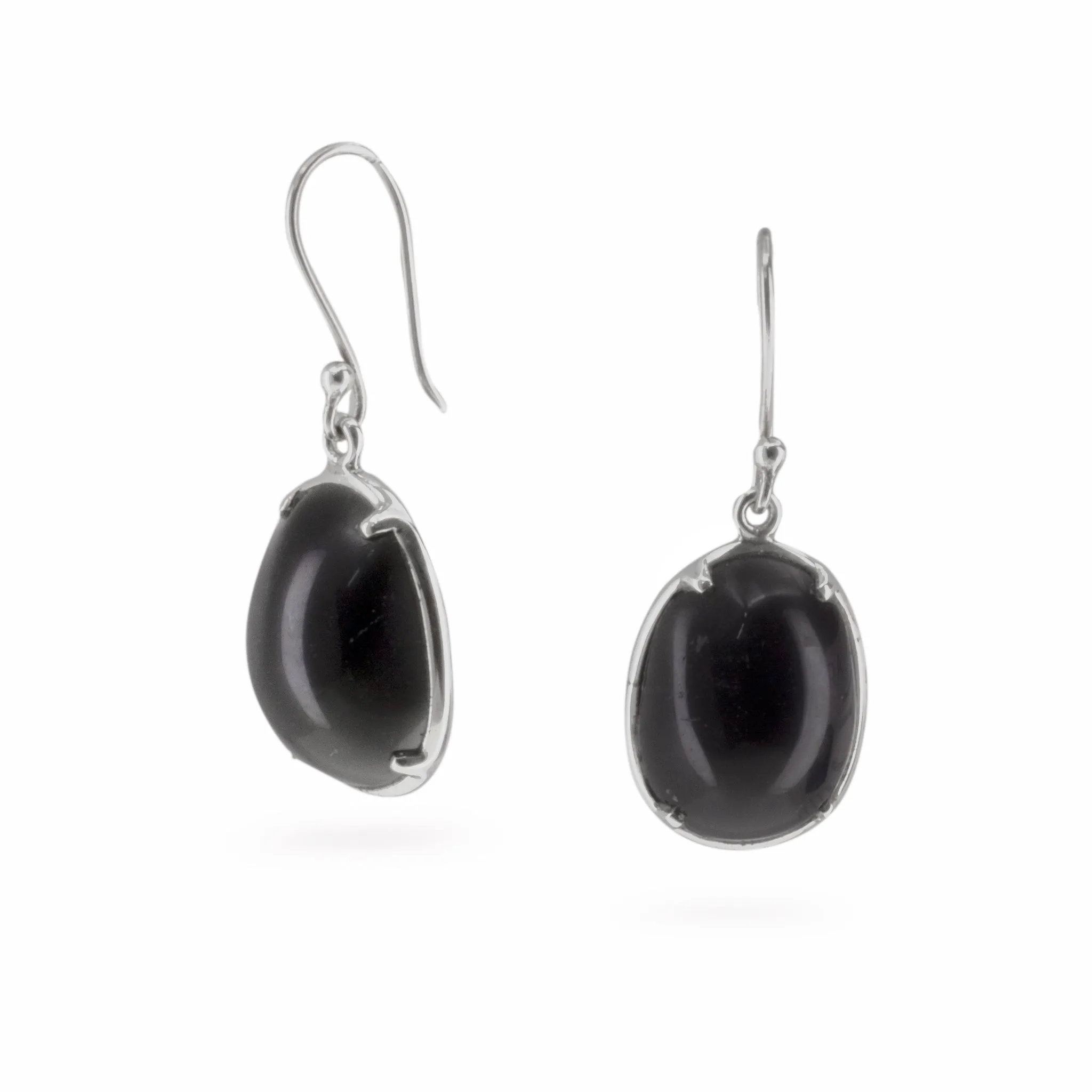 Black Obsidian Drop Earrings