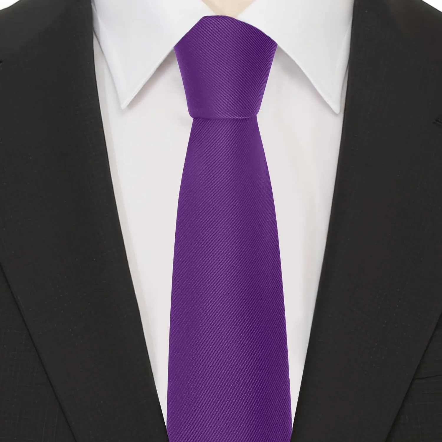 Black Ties For Men Solid Color Formal Neckties 3.15" (8CM) Men's Ties