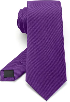 Black Ties For Men Solid Color Formal Neckties 3.15" (8CM) Men's Ties