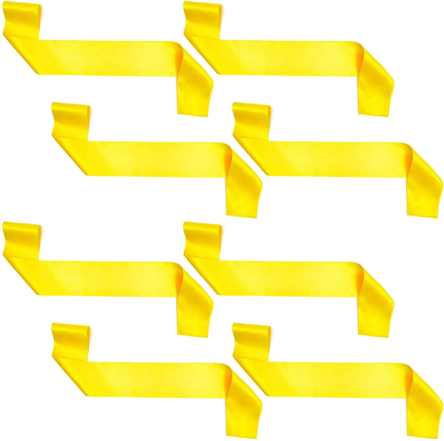 Blank Customizable Satin Sash (Gold, 8 Pack)