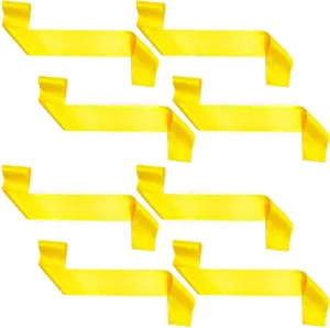 Blank Customizable Satin Sash (Gold, 8 Pack)