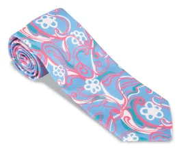 Blue Bonjour Necktie - F5472
