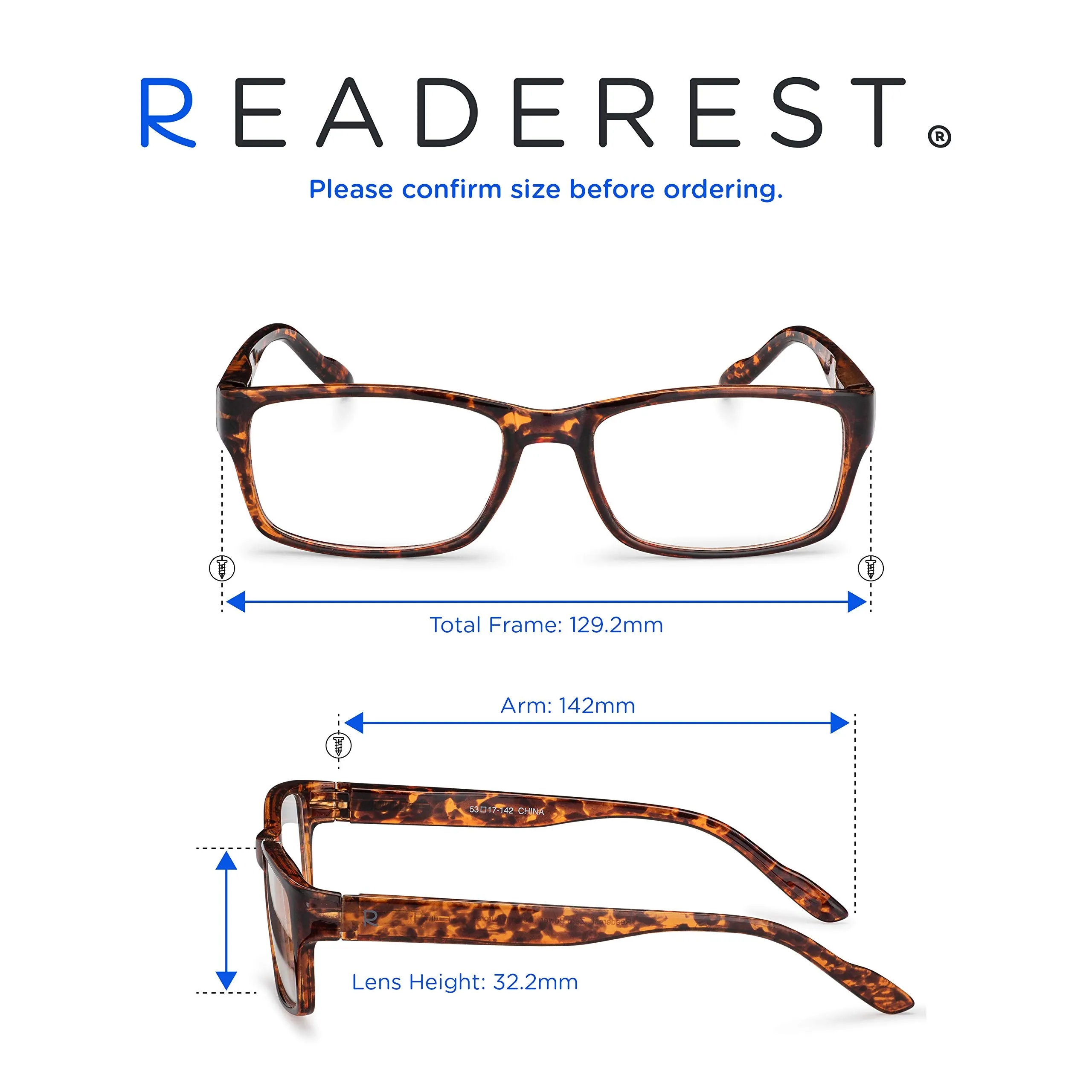 Blue-Light-Blocking-Reading-Glasses-Tortoise-2-75-Magnification Anti Glare