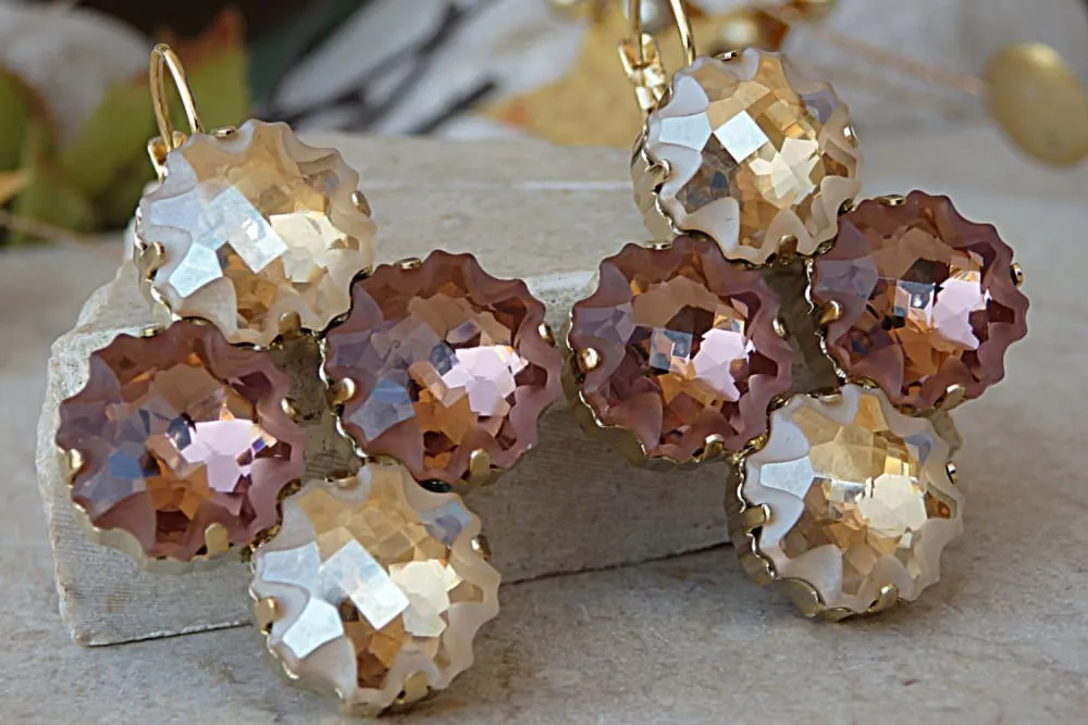 Champagne blush earrings