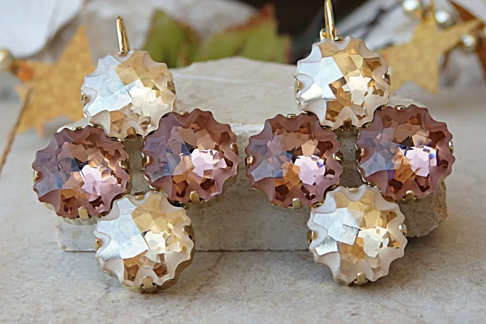 Champagne blush earrings