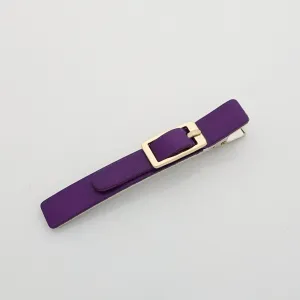 cow leather hair clip buckle decorated 2 prong hair clip for women