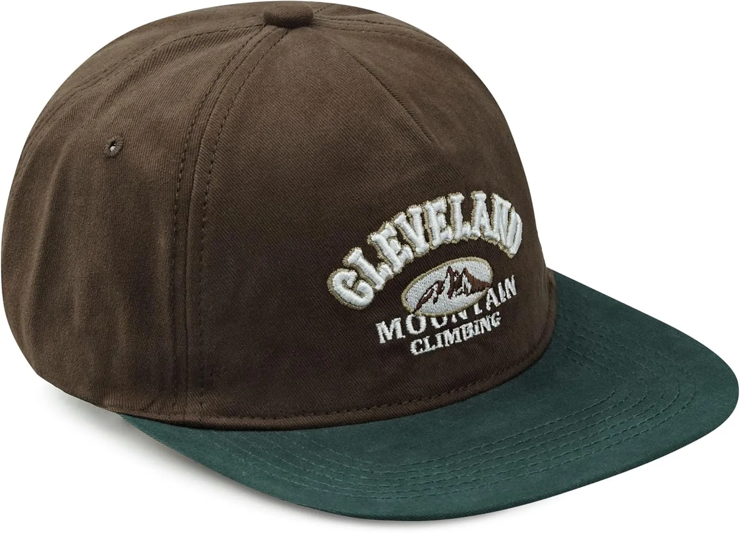 Croogo Vintage Embroidery Flat Brim Baseball Cap for Men Women Soft Cotton Unstructured Cap