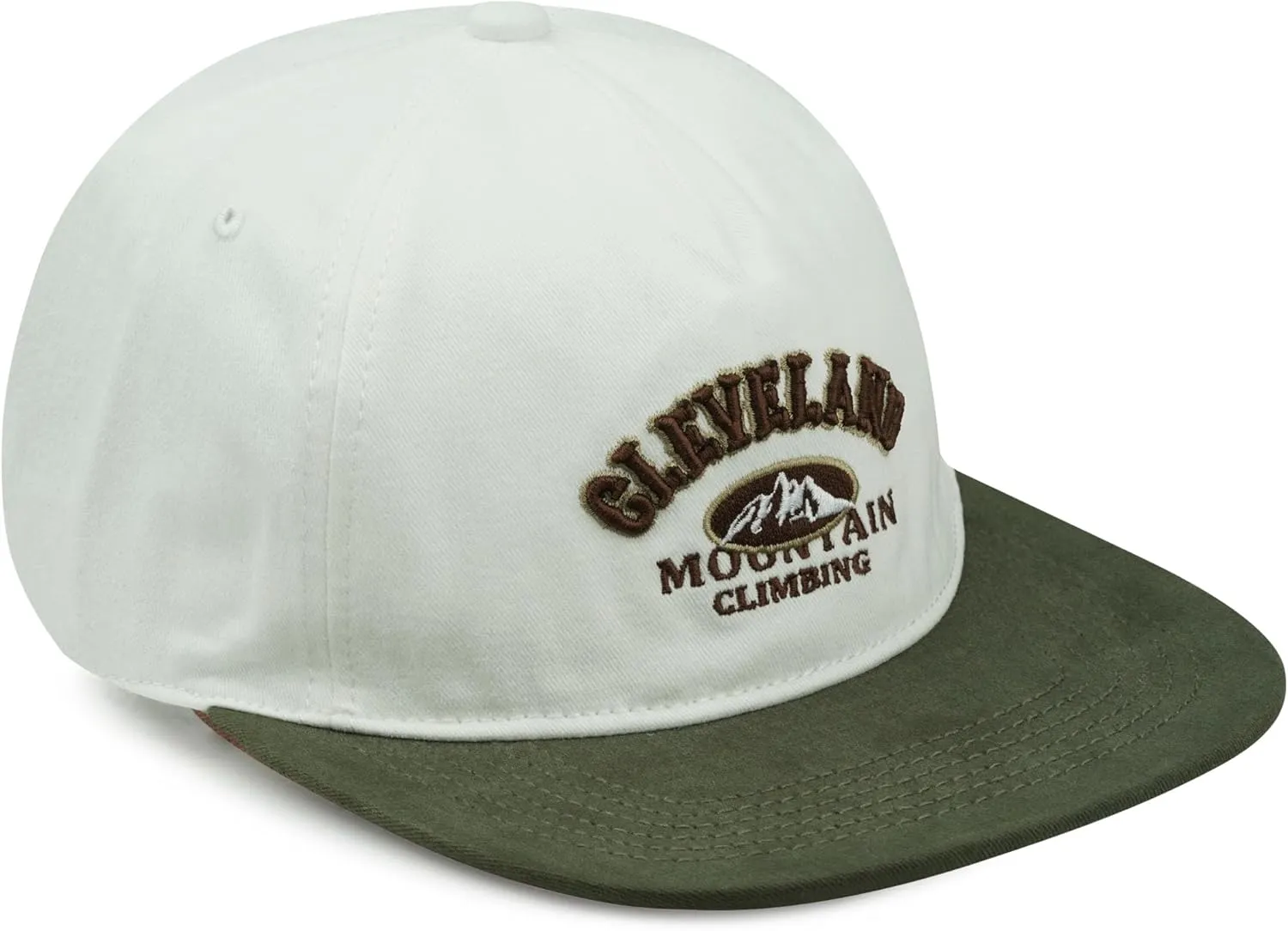 Croogo Vintage Embroidery Flat Brim Baseball Cap for Men Women Soft Cotton Unstructured Cap