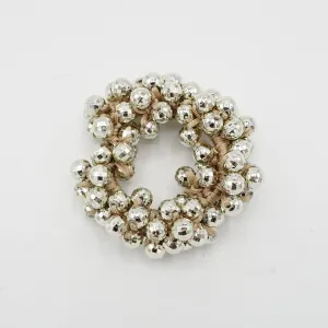 disco ball beaded hair elastic sleek ball ball decorated  ponytail holder women hair accessories