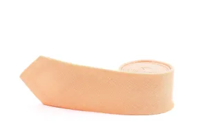 Elegant Peach Skinny Tie for Groom & Men - Wedding Ties, Boys Bow Ties, Slim & Neck Ties
