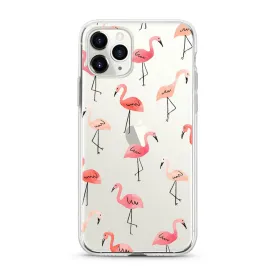 Flamingo Feast Transparent Clear iPhone Case
