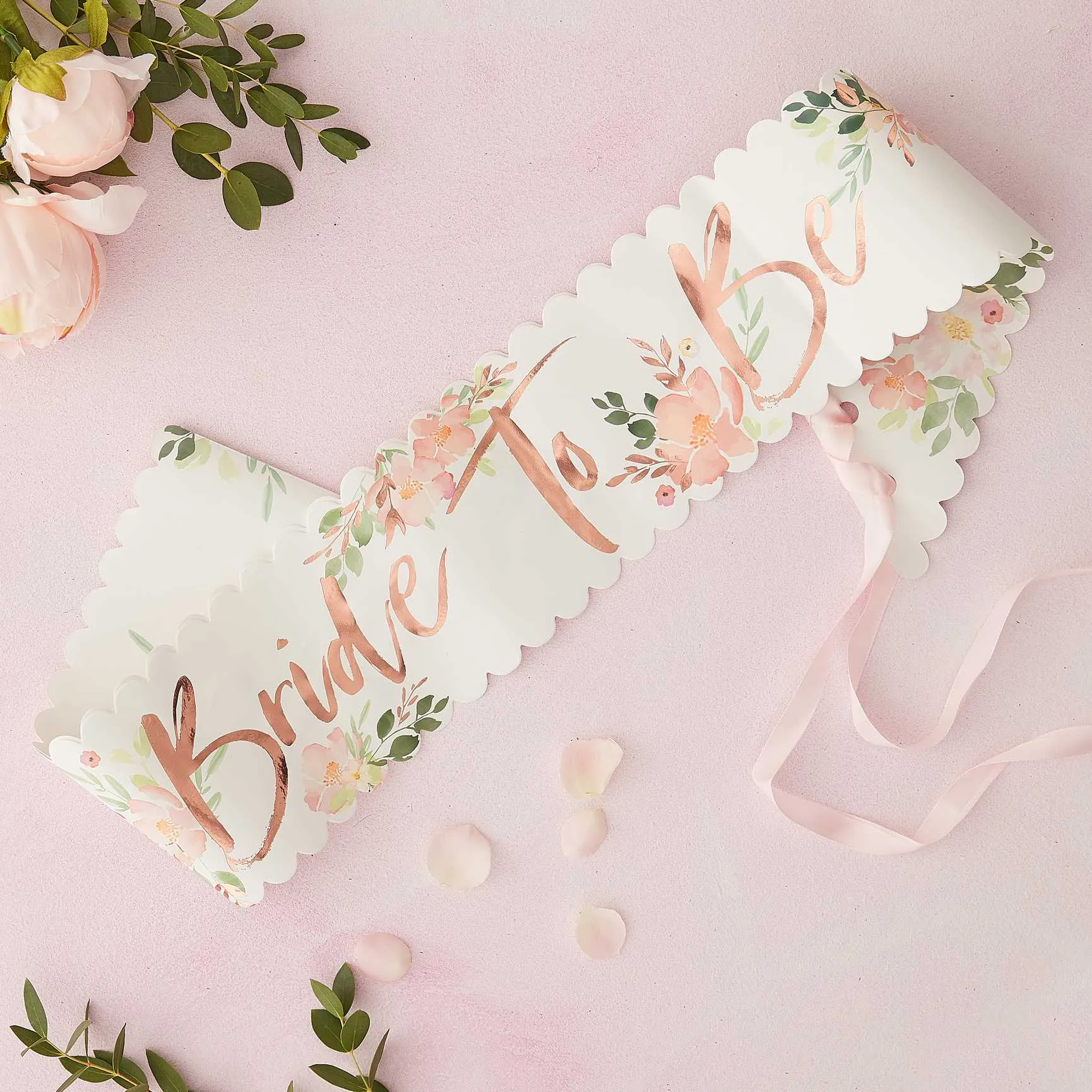 Floral Bride to Be Hen Party sash