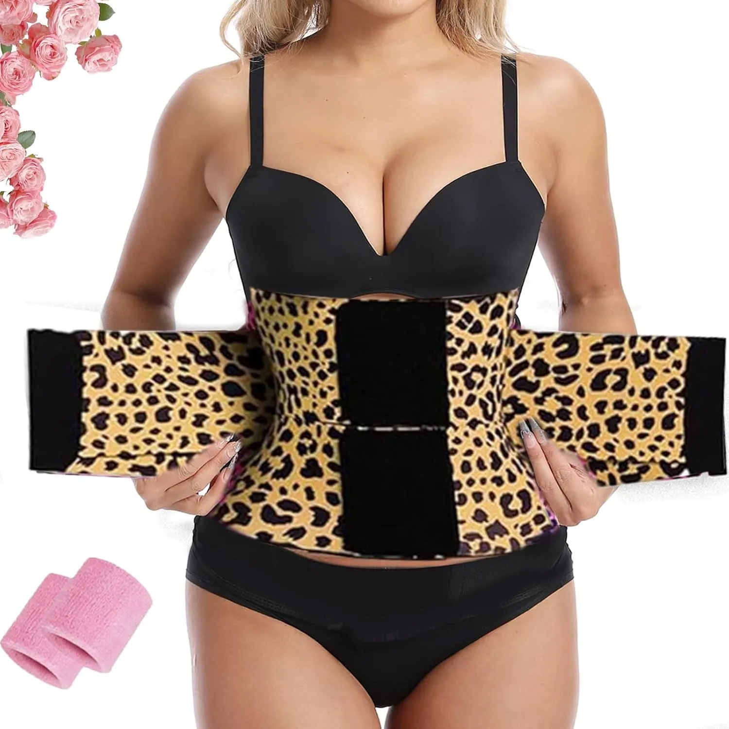 Floralshe Fajas,Belt Waist Cincher Ab Belt Tummy Control Body Shaper with Triple Wrap Women,Plus Size Waist Trainer