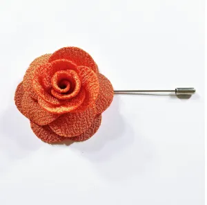 Flower Lapel Pin Orange