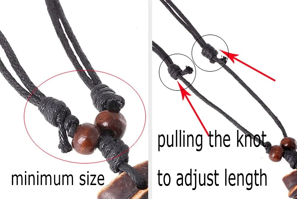 FORUBUS Peace Sign Pendant Necklace Retro Hippie Style Peace and Love Symbol Distressed Charm Rope Necklace for Women Men Jewelry