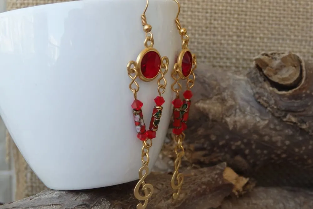 G Clef Treble Clef Earrings