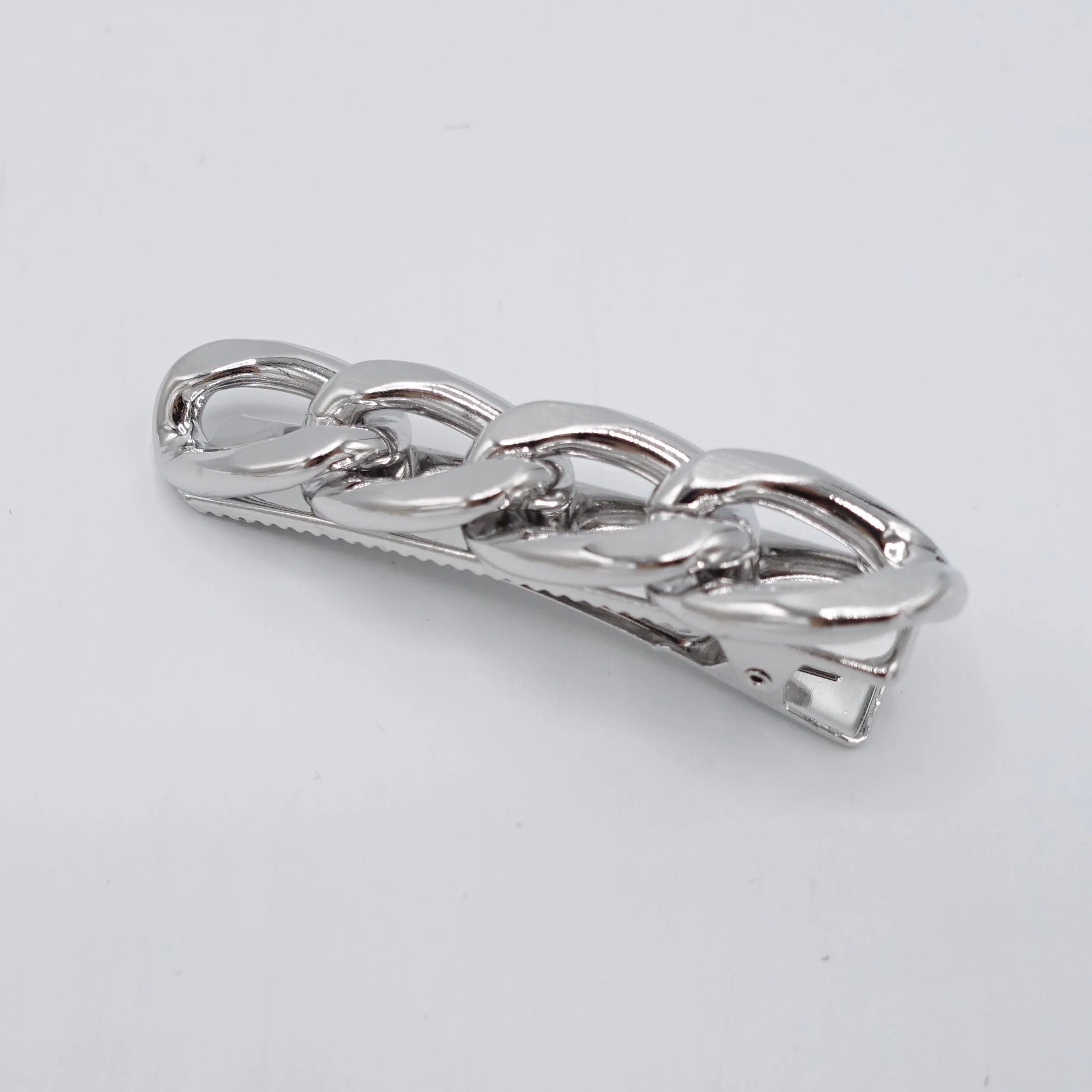 gold silver chain hair clip