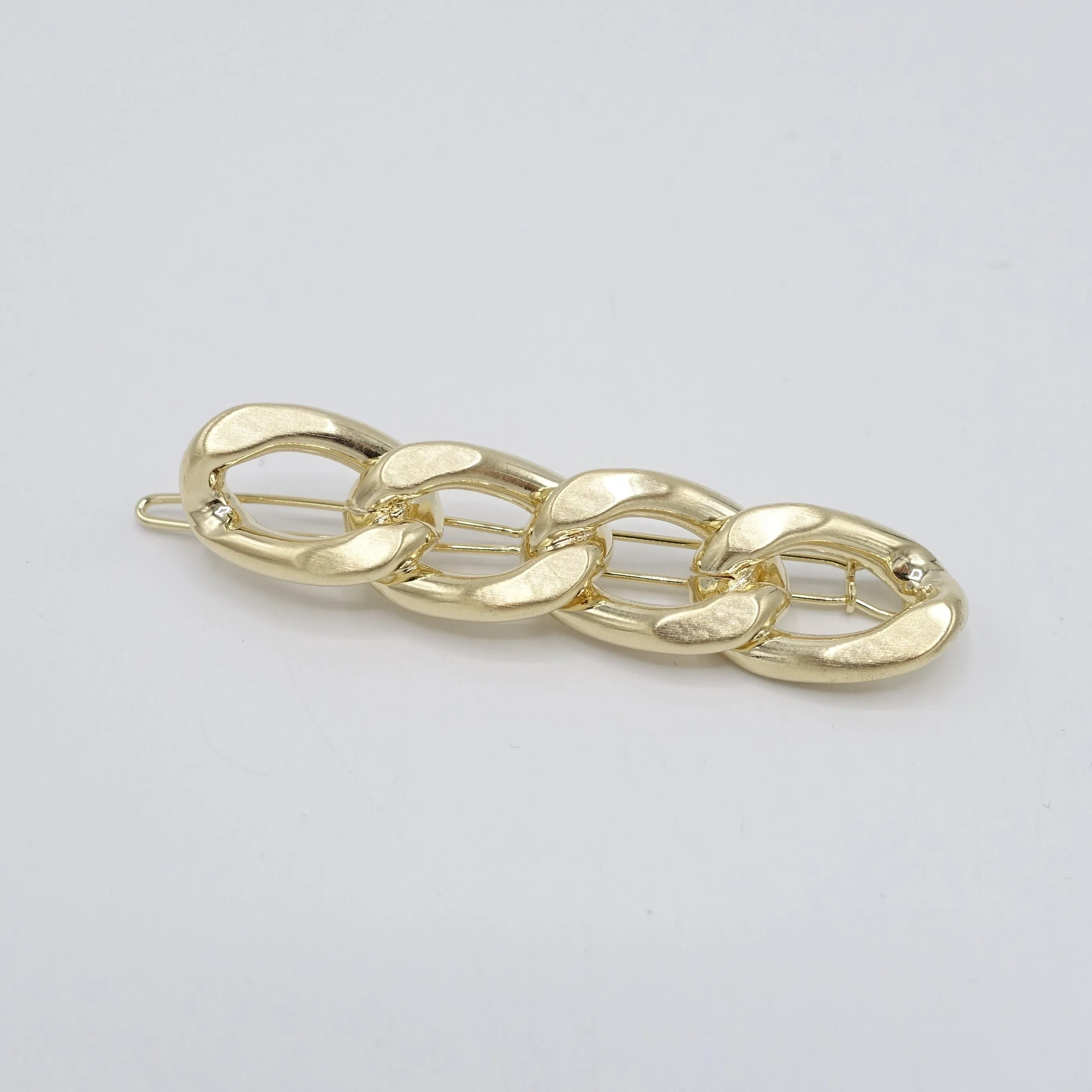 gold silver chain hair clip