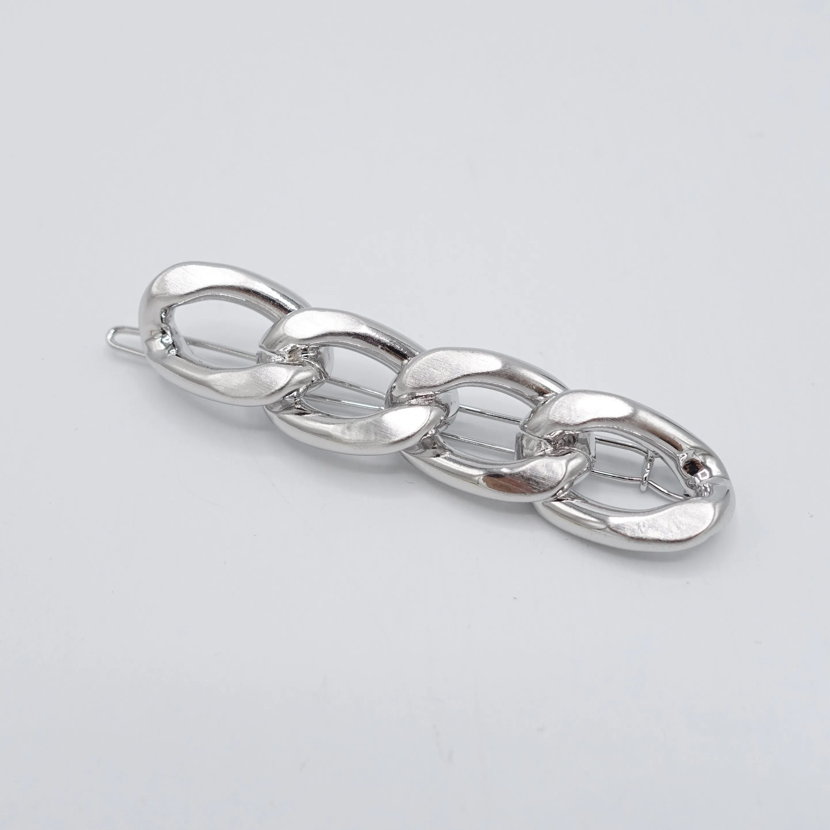gold silver chain hair clip