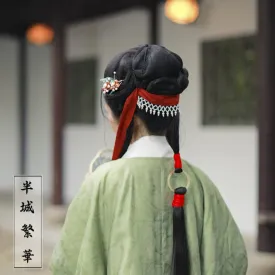 Gong Qiang 宫墙 Palace Wall Song Ming Pearl Ribbon Hair Accessory