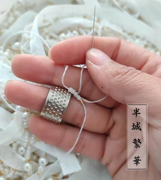 Gong Qiang 宫墙 Palace Wall Song Ming Pearl Ribbon Hair Accessory