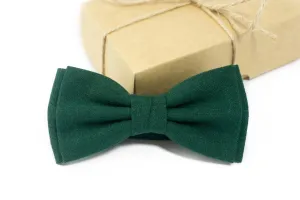 Green bow tie | green linen bow tie