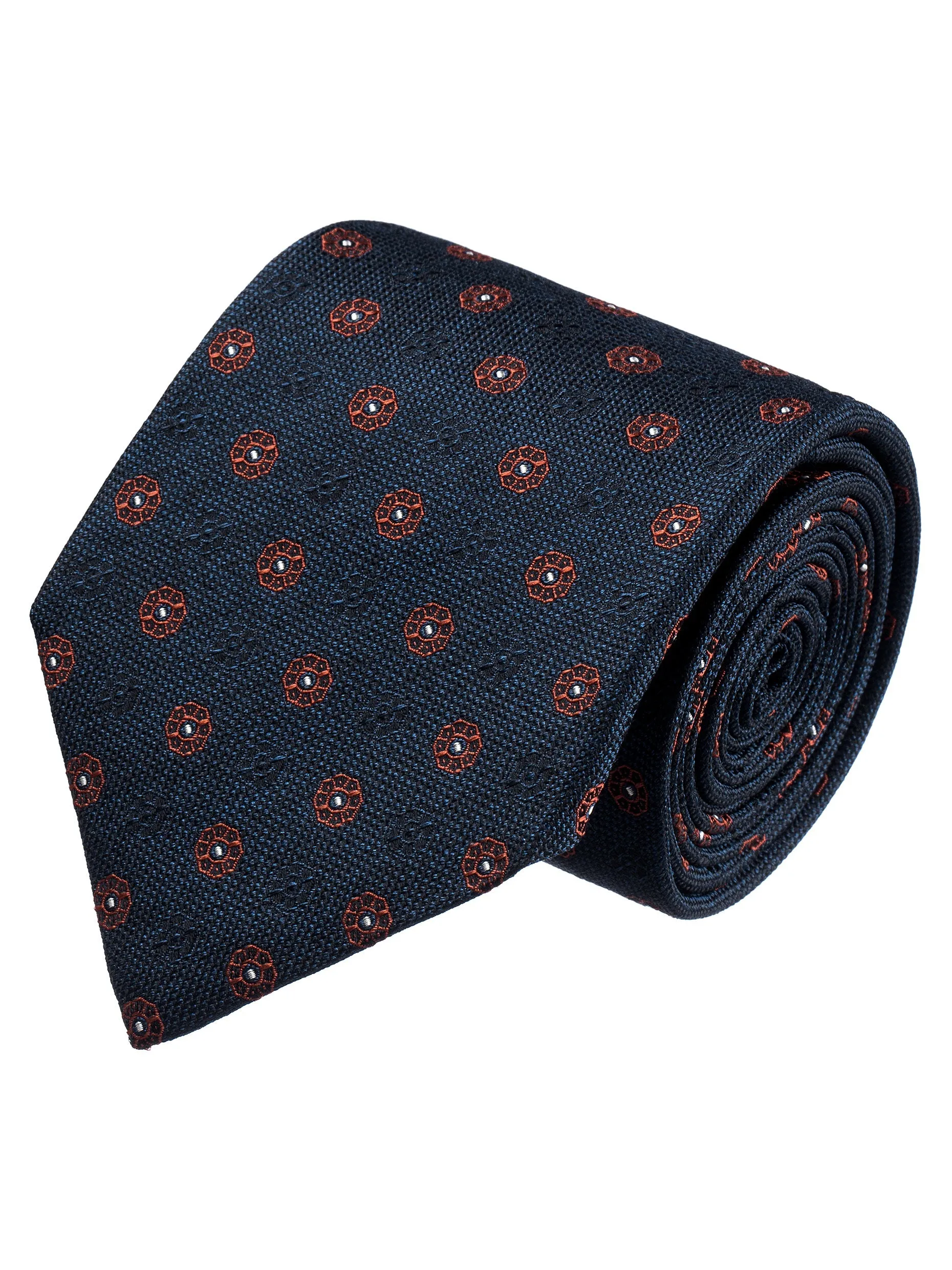 ISAIA Navy Floral Tie