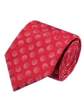 ISAIA Red Jacquard Woven Tie