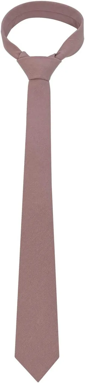 Kebocis Mens Solid Color Necktie Cotton Neck Tie for Men