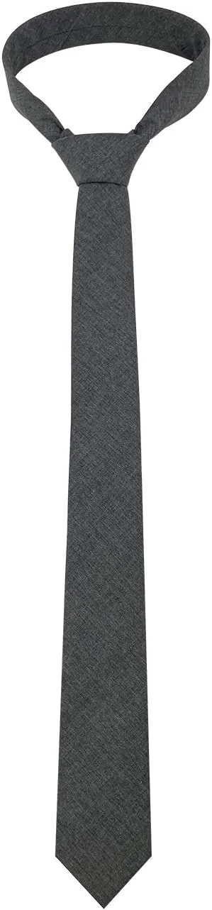 Kebocis Mens Solid Color Necktie Cotton Neck Tie for Men