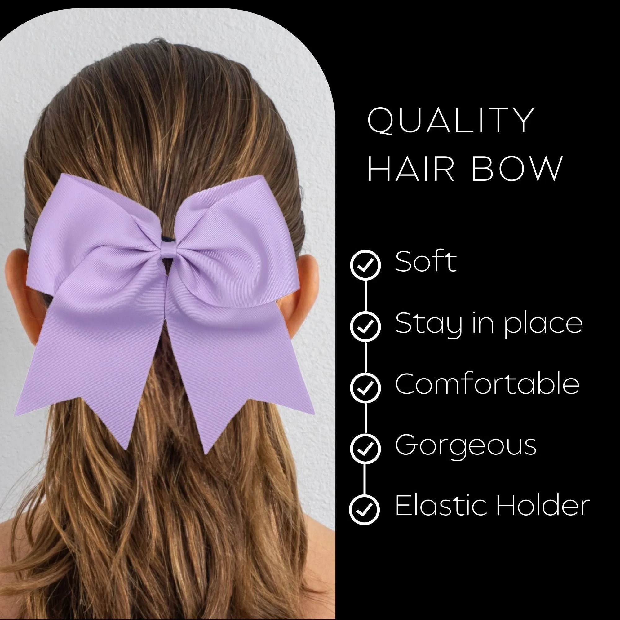 Light Purple Cheer Bows - 10 Pack