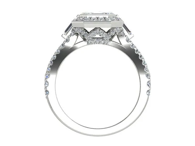 lllusion Emerald Cut Diamond Ring