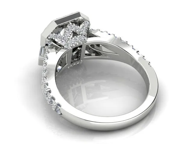 lllusion Emerald Cut Diamond Ring